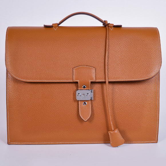 Hermes Sac Depeche 38cm Briefcase Clemence Camel Hermes Sac Depeche 38cm Briefcase Clemence Camel