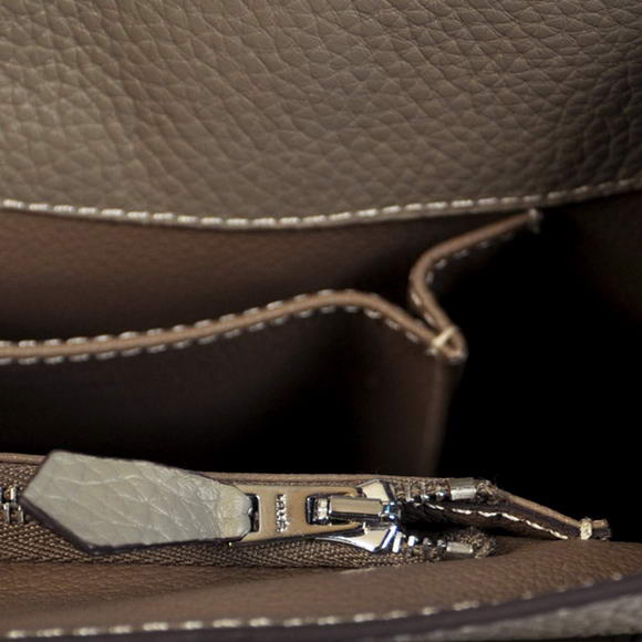 Hermes Steve 35CM Messenger Bag Clemence Leather Grey Hermes Steve 35CM Messenger Bag Clemence Leather Grey