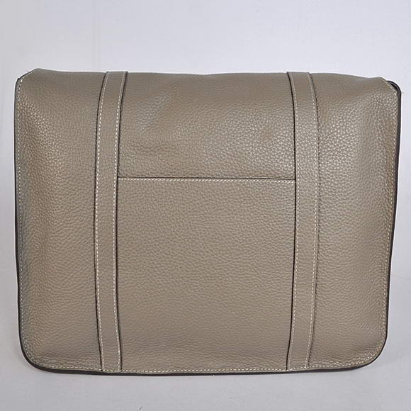 Hermes Steve 35CM Messenger Bag Clemence Leather Grey Hermes Steve 35CM Messenger Bag Clemence Leather Grey