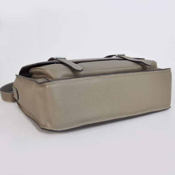 Hermes Steve 35CM Messenger Bag Clemence Leather Grey Hermes Steve 35CM Messenger Bag Clemence Leather Grey