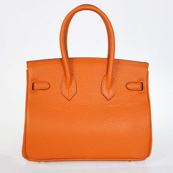 Hermes Birkin 25CM Tote Bags Togo Leather Orange Godlen Hermes Birkin 25CM Tote Bags Togo Leather Orange Godlen