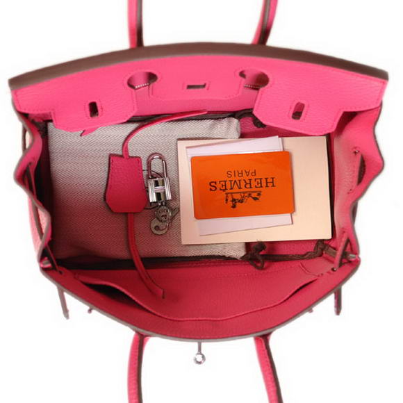 Hermes Birkin 25CM Tote Bags Togo Leather Peach Silver Hermes Birkin 25CM Tote Bags Togo Leather Peach Silver