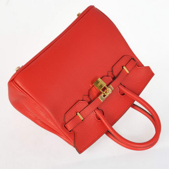 Hermes Birkin 25CM Tote Bags Togo Leather Red Godlen Hermes Birkin 25CM Tote Bags Togo Leather Red Godlen