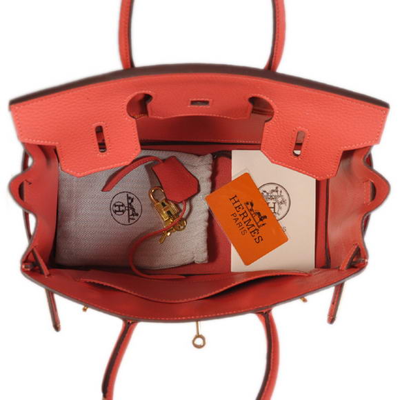 Hermes Birkin 30CM Tote Bags Pompadour Grain Leather Gold Hermes Birkin 30CM Tote Bags Pompadour Grain Leather Gold