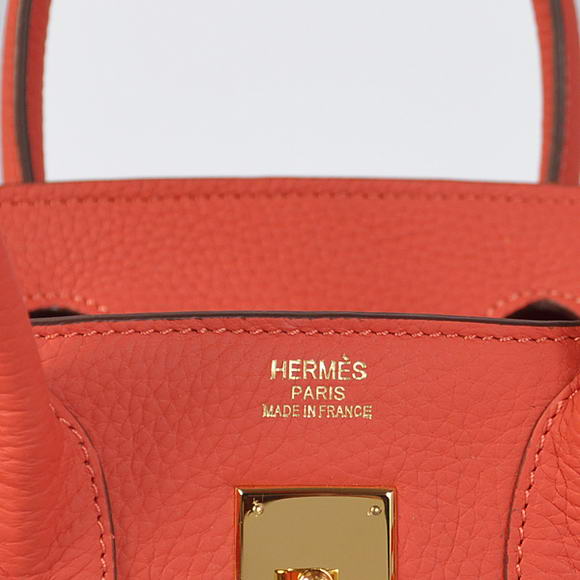 Hermes Birkin 30CM Tote Bags Pompadour Grain Leather Gold Hermes Birkin 30CM Tote Bags Pompadour Grain Leather Gold