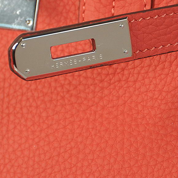 Hermes Birkin 30CM Tote Bags Pompadour Grain Leather Silver Hermes Birkin 30CM Tote Bags Pompadour Grain Leather Silver