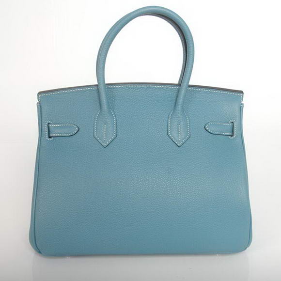 Hermes Birkin 30CM Tote Bags Smooth Togo Leather Blue Hermes Birkin 30CM Tote Bags Smooth Togo Leather Blue