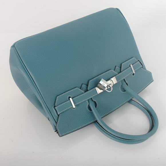 Hermes Birkin 30CM Tote Bags Smooth Togo Leather Blue Hermes Birkin 30CM Tote Bags Smooth Togo Leather Blue