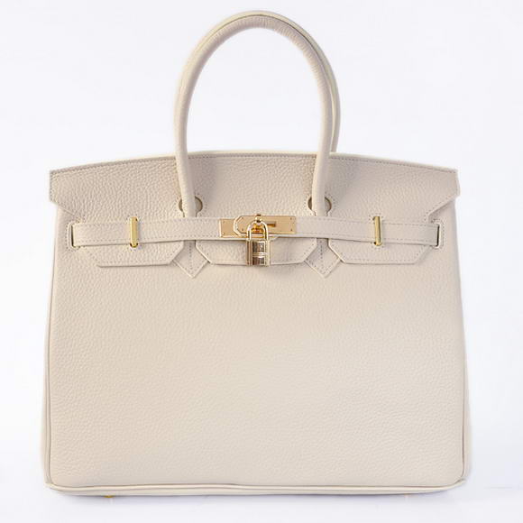 Hermes Birkin 35CM Tote Bags Togo Leather Beige Golden Hermes Birkin 35CM Tote Bags Togo Leather Beige Golden