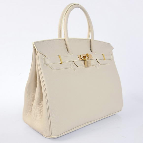 Hermes Birkin 35CM Tote Bags Togo Leather Beige Golden Hermes Birkin 35CM Tote Bags Togo Leather Beige Golden