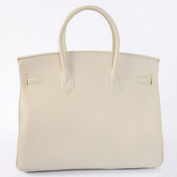 Hermes Birkin 35CM Tote Bags Togo Leather Beige Silver Hermes Birkin 35CM Tote Bags Togo Leather Beige Silver