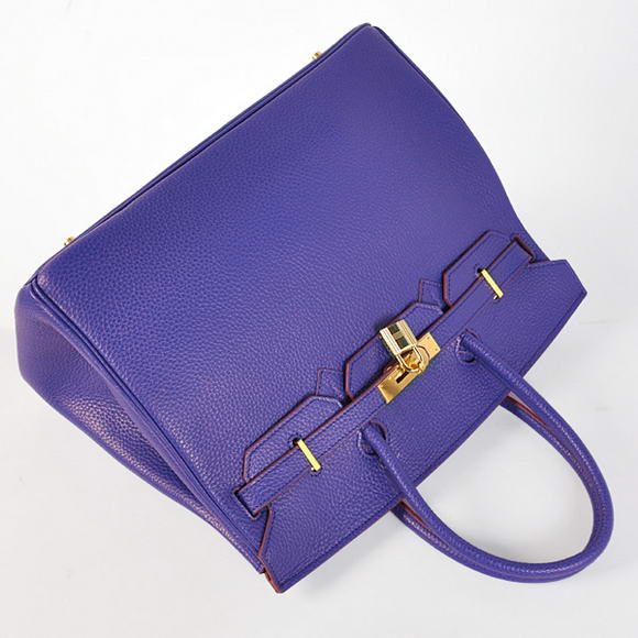 Hermes Birkin 35CM Tote Bags Togo Leather Blue Golden Hermes Birkin 35CM Tote Bags Togo Leather Blue Golden