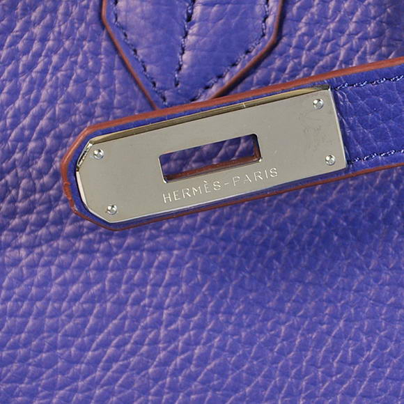 Hermes Birkin 35CM Tote Bags Togo Leather Blue Silver Hermes Birkin 35CM Tote Bags Togo Leather Blue Silver