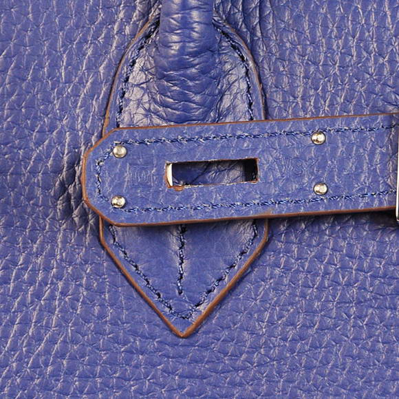 Hermes Birkin 35CM Tote Bags Togo Leather Blue Silver Hermes Birkin 35CM Tote Bags Togo Leather Blue Silver