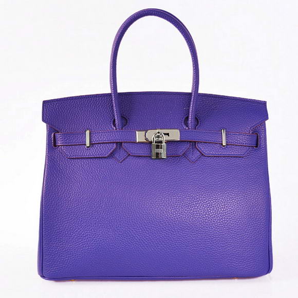Hermes Birkin 35CM Tote Bags Togo Leather Blue Silver Hermes Birkin 35CM Tote Bags Togo Leather Blue Silver