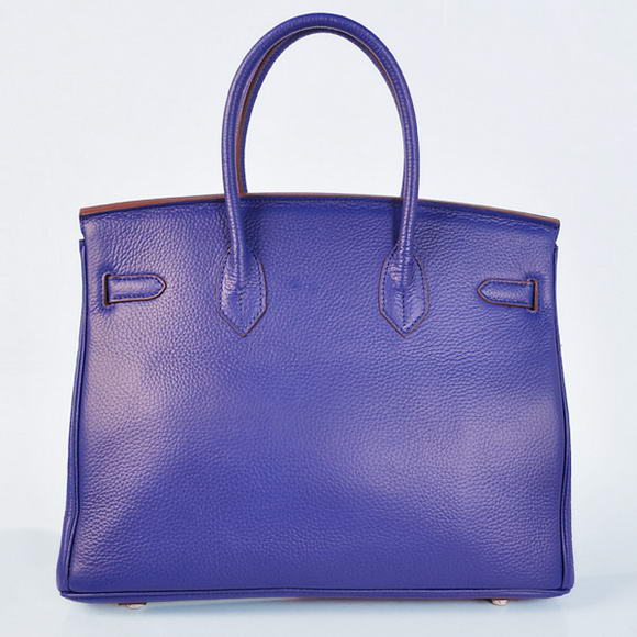 Hermes Birkin 35CM Tote Bags Togo Leather Blue Silver Hermes Birkin 35CM Tote Bags Togo Leather Blue Silver