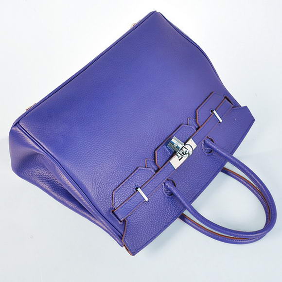 Hermes Birkin 35CM Tote Bags Togo Leather Blue Silver Hermes Birkin 35CM Tote Bags Togo Leather Blue Silver