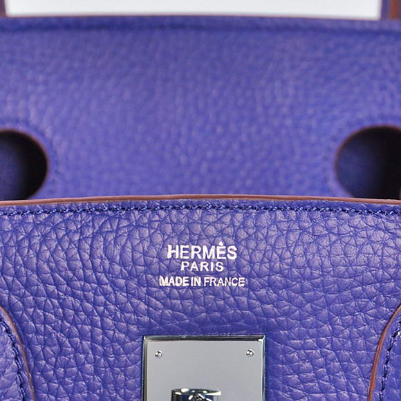 Hermes Birkin 35CM Tote Bags Togo Leather Blue Silver Hermes Birkin 35CM Tote Bags Togo Leather Blue Silver