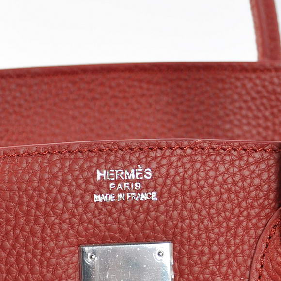 Hermes Birkin 35CM Tote Bags Togo Leather Bordeaux Silver Hermes Birkin 35CM Tote Bags Togo Leather Bordeaux Silver