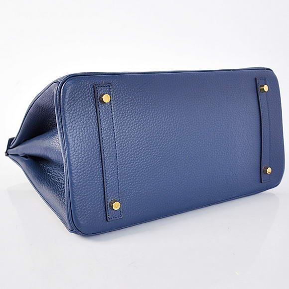 Hermes Birkin 35CM Tote Bags Togo Leather Dark Blue Golden Hermes Birkin 35CM Tote Bags Togo Leather Dark Blue Golden