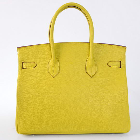 Hermes Birkin 35CM Tote Bags Togo Leather Lemon Silver Hermes Birkin 35CM Tote Bags Togo Leather Lemon Silver