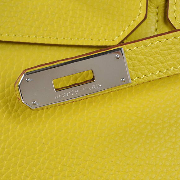 Hermes Birkin 35CM Tote Bags Togo Leather Lemon Silver Hermes Birkin 35CM Tote Bags Togo Leather Lemon Silver