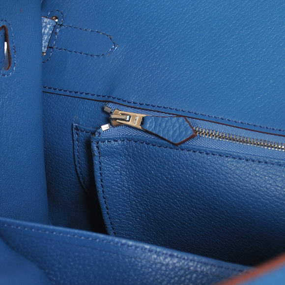 Hermes Birkin 35CM Tote Bags Togo Leather Mid Blue Silver Hermes Birkin 35CM Tote Bags Togo Leather Mid Blue Silver