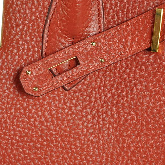 Hermes Birkin 35CM Tote Bags Togo Leather Mid Red Golden Hermes Birkin 35CM Tote Bags Togo Leather Mid Red Golden