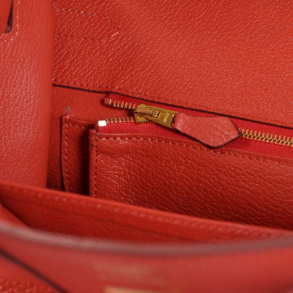 Hermes Birkin 35CM Tote Bags Togo Leather Mid Red Golden Hermes Birkin 35CM Tote Bags Togo Leather Mid Red Golden