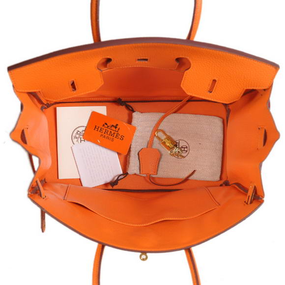 Hermes Birkin 35CM Tote Bags Togo Leather Orange Golden Hermes Birkin 35CM Tote Bags Togo Leather Orange Golden