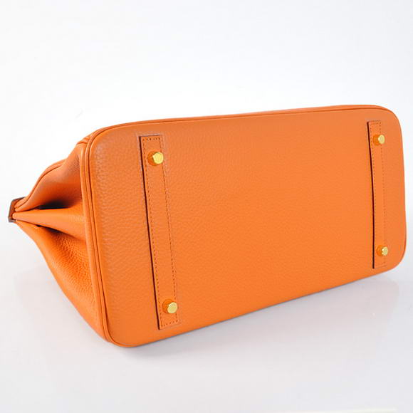 Hermes Birkin 35CM Tote Bags Togo Leather Orange Golden Hermes Birkin 35CM Tote Bags Togo Leather Orange Golden