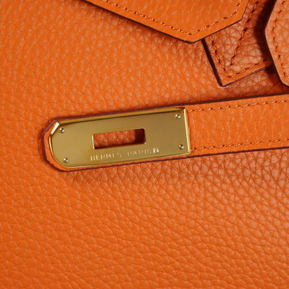 Hermes Birkin 35CM Tote Bags Togo Leather Orange Golden Hermes Birkin 35CM Tote Bags Togo Leather Orange Golden