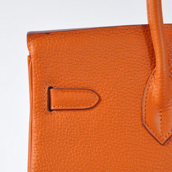 Hermes Birkin 35CM Tote Bags Togo Leather Orange Silver Hermes Birkin 35CM Tote Bags Togo Leather Orange Silver