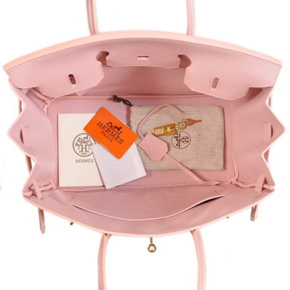 Hermes Birkin 35CM Tote Bags Togo Leather Pink Golden Hermes Birkin 35CM Tote Bags Togo Leather Pink Golden
