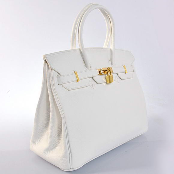 Hermes Birkin 35CM Tote Bags Togo Leather White Golden Hermes Birkin 35CM Tote Bags Togo Leather White Golden