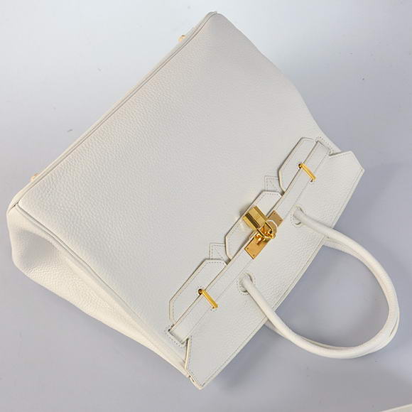 Hermes Birkin 35CM Tote Bags Togo Leather White Golden Hermes Birkin 35CM Tote Bags Togo Leather White Golden