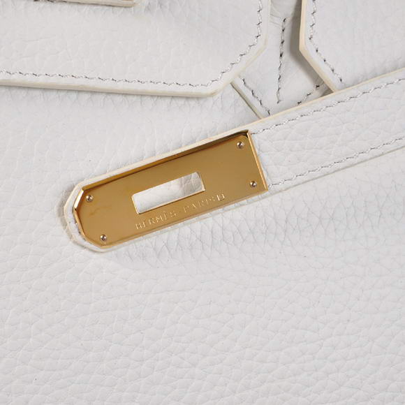 Hermes Birkin 35CM Tote Bags Togo Leather White Golden Hermes Birkin 35CM Tote Bags Togo Leather White Golden