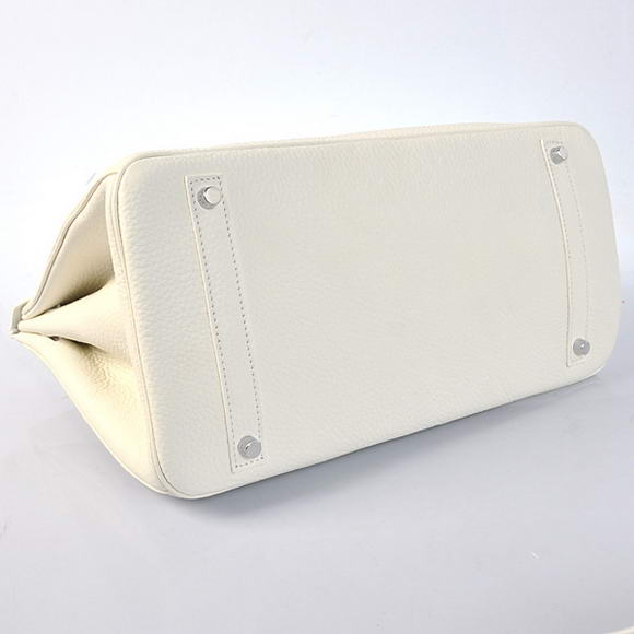 Hermes Birkin 35CM Tote Bags Togo Leather White Silver Hermes Birkin 35CM Tote Bags Togo Leather White Silver