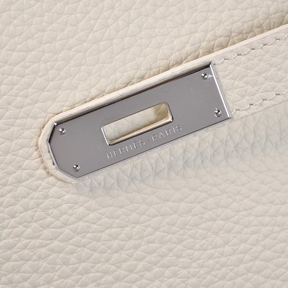 Hermes Birkin 35CM Tote Bags Togo Leather White Silver Hermes Birkin 35CM Tote Bags Togo Leather White Silver