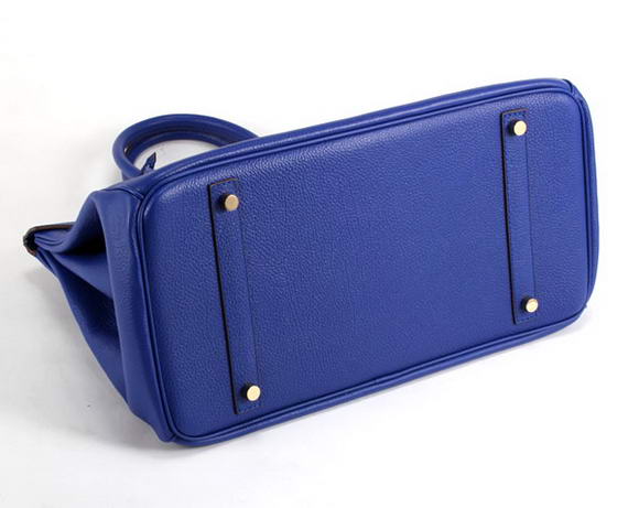 Hermes Birkin 35CM Smooth Leather Handbag 6089 Dark Blue Golden Hermes Birkin 35CM Smooth Leather Handbag 6089 Dark Blue Golden