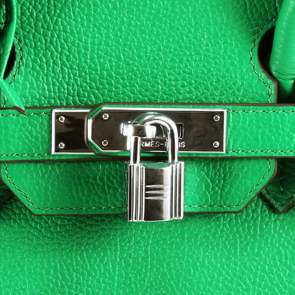 Hermes Birkin 35CM Smooth Leather Handbag 6089 Dark Green Silver Hermes Birkin 35CM Smooth Leather Handbag 6089 Dark Green Silver