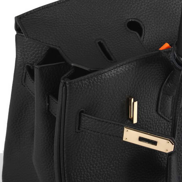 Hermes Birkin 35CM Togo Leather Handbag 6089 Black Golden Hermes Birkin 35CM Togo Leather Handbag 6089 Black Golden