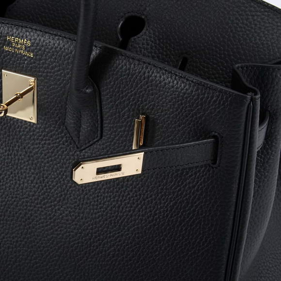 Hermes Birkin 35CM Togo Leather Handbag 6089 Black Golden Hermes Birkin 35CM Togo Leather Handbag 6089 Black Golden