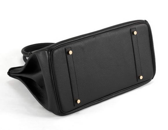 Hermes Birkin 35CM Togo Leather Handbag 6089 Black Golden Hermes Birkin 35CM Togo Leather Handbag 6089 Black Golden