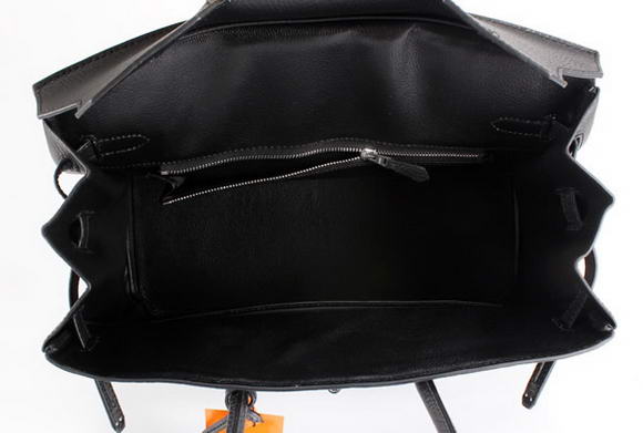 Hermes Birkin 35CM Togo Leather Handbag 6089 Black Silver Hermes Birkin 35CM Togo Leather Handbag 6089 Black Silver