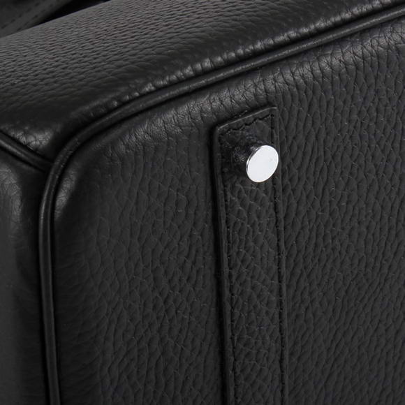 Hermes Birkin 35CM Togo Leather Handbag 6089 Black Silver Hermes Birkin 35CM Togo Leather Handbag 6089 Black Silver