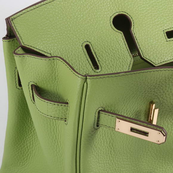 Hermes Birkin 35CM Togo Leather Handbag 6089 Green Golden Hermes Birkin 35CM Togo Leather Handbag 6089 Green Golden