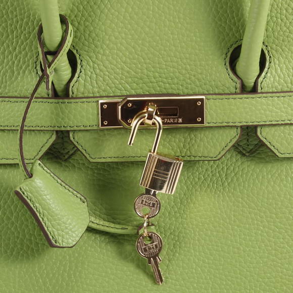 Hermes Birkin 35CM Togo Leather Handbag 6089 Green Golden Hermes Birkin 35CM Togo Leather Handbag 6089 Green Golden