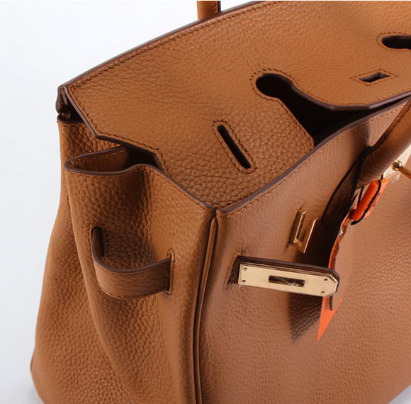 Hermes Birkin 35CM Togo Leather Handbag 6089 Light Coffee Golden Hermes Birkin 35CM Togo Leather Handbag 6089 Light Coffee Golden
