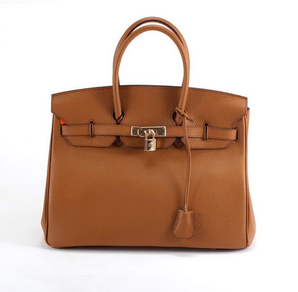 Hermes Birkin 35CM Togo Leather Handbag 6089 Light Coffee Golden Hermes Birkin 35CM Togo Leather Handbag 6089 Light Coffee Golden